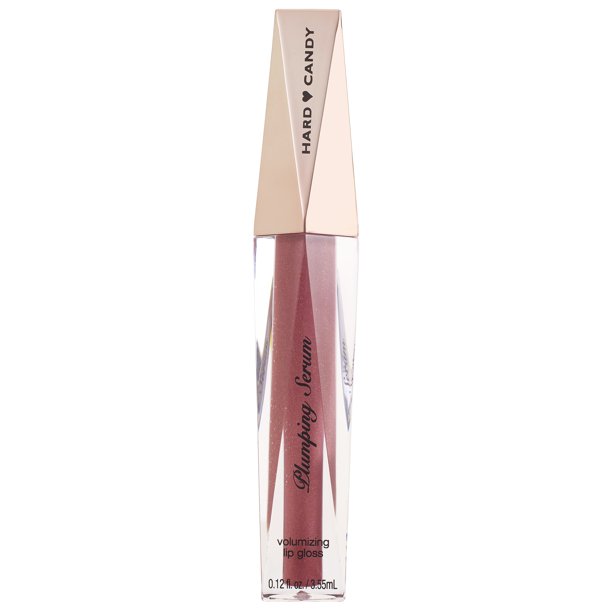 Hard Candy Plumping Serum Lip Gloss, 1392 Pink Teddy (Rose), 0.12 Fl