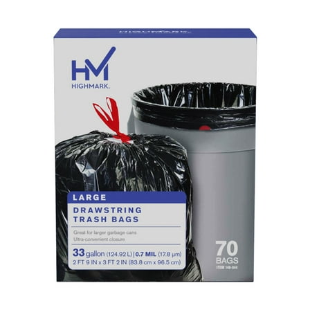 Highmark Trash Bags, 33 Gallons, Box Of 70, DP00544