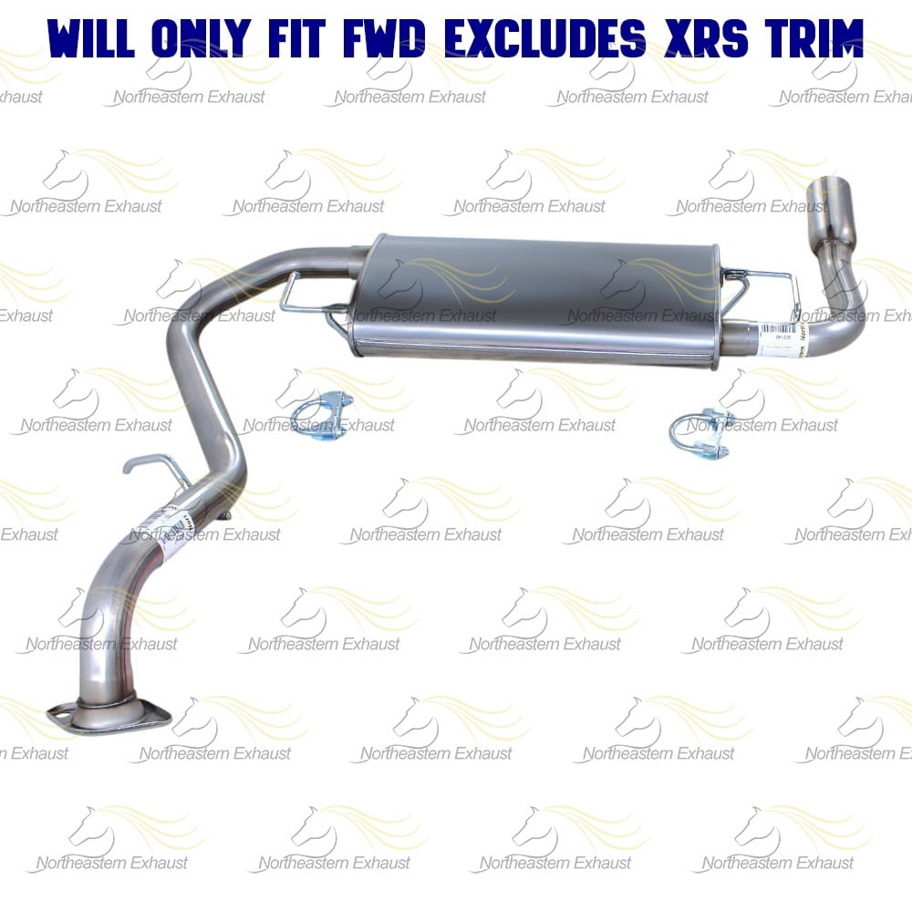 Northeastern Exhaust Extension Pipe, Muffler & Tail Pipe Fits 2005-2008 Toyota Matrix 1.8L (Fits FWD models only, excluding XRS trim) - Direct Fit | Stainless Steel System Kit