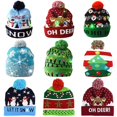 thumbnail image 3 of Sombreros de Navidad Suéter de Santa Elk Gorro de punto con Led Light Up patrón de dibujos animados Regalo de Navidad para niños Suministros de Año Nuevo Feliz Sencillez, 3 of 3