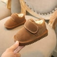 thumbnail image 5 of Otqutp Toddler Baby Faux Fu𝗿 Lined Booties Little Girls Boys Plush Warm Winter Boots Water-Resistant Barefoot Walking Shoes, 5 of 6