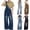 Style1-Blue pants for women, variant on Denim Overalls for Women Loose Fit Plus Size Adjustable Strap Bib Overalls Straight Wide Leg Jeans Baggy Overalls Ripped Distressed Jumpsuits with Pockets Blue M