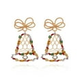 thumbnail image 1 of sweethay 1 par de pendientes de aleación, colgante de oreja, campana, diamantes de imitación multiusos, de Hip Hop, joyería para Ropa, zapatos y accesorios Miscelánea, 1 of 6