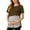 Brown, variant on Women's Double Layer Nursing Tops Striped Lift-Up Short Sleeve Breastfeeding Blouse Casual Maternity Tees