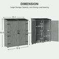 thumbnail image 4 of Outdoor Storage shed, Lofka Wooden Outdoor Storage Cabinet, with 2 Lockable Doors and Handles, 5.3ft x4.6ft, Gray, 4 of 8