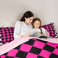 thumbnail image 5 of Manfei Female Men Minimalist Plaid Grid Bedding Comforter Set 2pcs,Vintage Aesthetic Twin Comforter Sets Microfiber,Mid Century Geometric Breathable Bedding Set,Microfiber Bedroom Decor,Reversible, 5 of 8