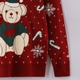 thumbnail image 5 of UngA Toddler Boys Girls Christmas Sweater Knit Pullover Sweatshirt with Xmas Tree Santa Reindeer for Kids Toddler (Red,2-3 Years), 5 of 5