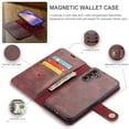 thumbnail image 4 of for Samsung Galaxy A16 5G Case, PU Leather Detachable Vintage Wallet Flip Magnetic Clousure Drop Protective Slim Phone Case Cover for Samsung Galaxy A16 5G with Card Holder - Red, 4 of 8