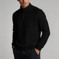 thumbnail image 5 of ZUBKTE Men's Quarter Zip Cotton Pullover Lightweight Mock Neck Sweatshirt Casual Long Sleeve Shirts M-3XL, 5 of 7