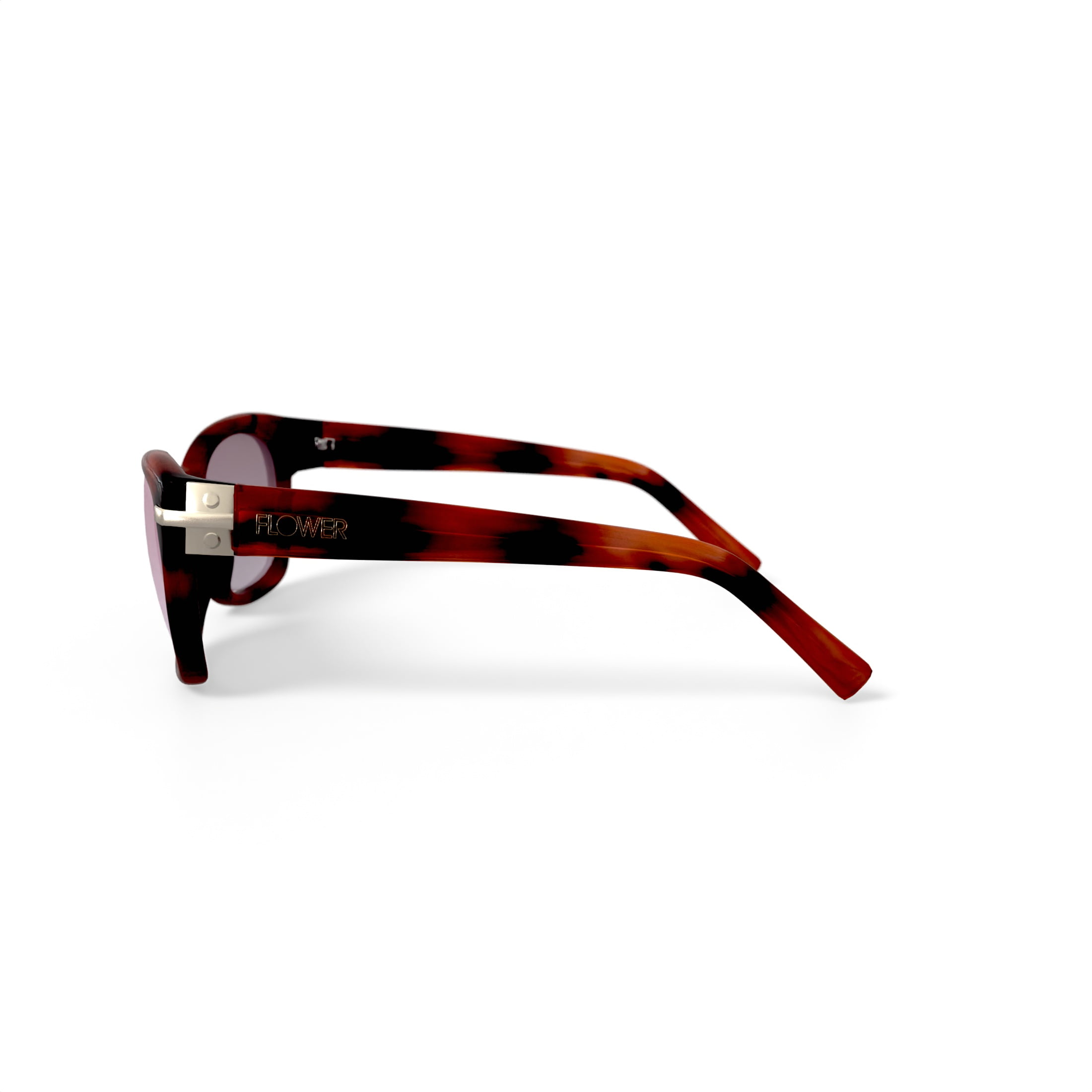FLOWER Women's Fashion Rx'able Sunglasses FLR1002 Holly Tortoise 56-18-135 with Case