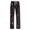 thumbnail image 5 of FrzhBrz Valentines Day Women's Pajama Pants Stretch Drawstring Lounge Pajama Pants Cute Love Heart Long Pj Pants Sleep Trousers with Pockets, 5 of 5