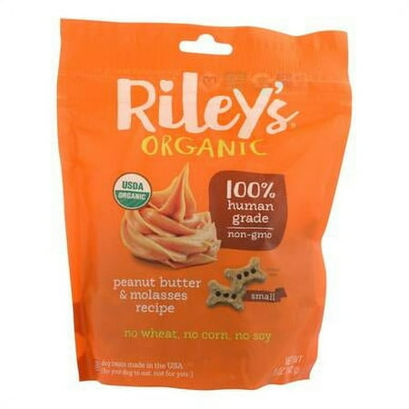 UPC: 0851614004386 | Riley s Organics Organic Dog Treats Peanut Butter & Molasses Recipe Small 5 Oz