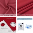 thumbnail image 4 of Pure Red Blackout Curtains for Bedroom/Living Room, Thermal Insulated Kitchen Curtains, Simple Solid Color Grommet Darkening Window Treatment Drapes 27.5"x39"x2, 4 of 8