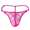 thumbnail image 3 of Outfmvch Mens Thong Mens Boxer Briefs Mens Underwear Men's Panties Underwear Lace Mesh G-string Thongs Panties Briefs Panties(clearance) Hot Pink Xl, 3 of 4