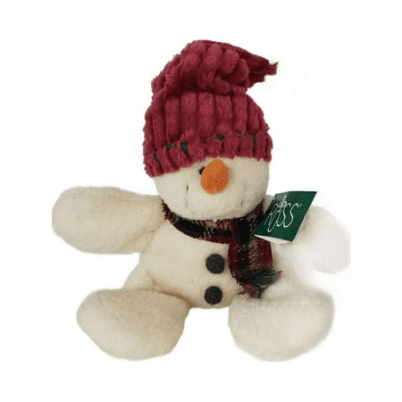 Russ Christmas Sampler "Carrots" Flat Snowman 8" Beanie Plush #2080
