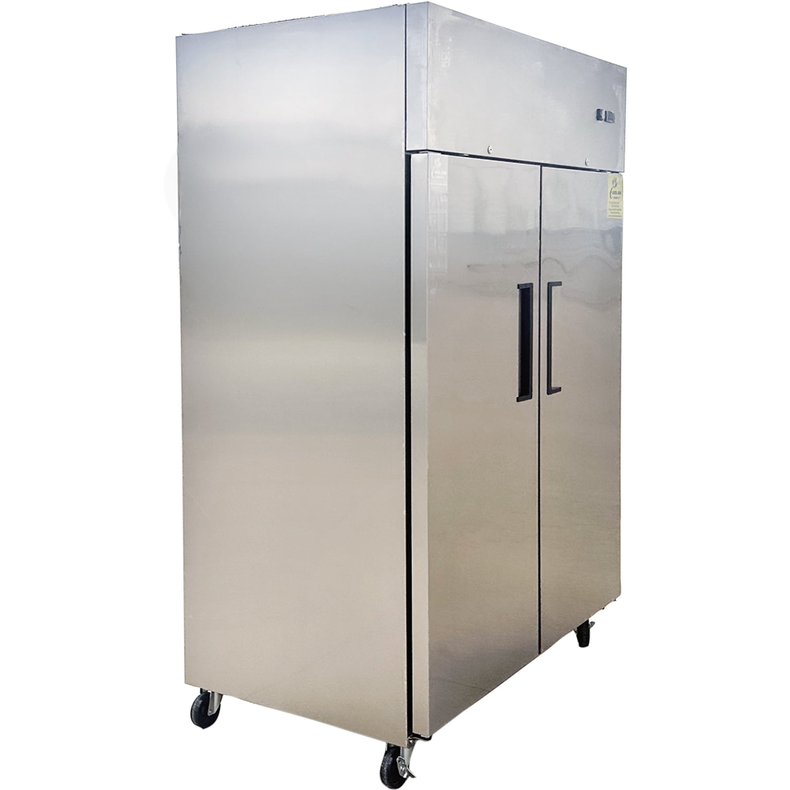 NSF Stainless Steel 55 Cu.Ft. Top Mounted Reach-In Freezer 2 Door Solid Door Commercial Upright Freezer