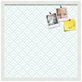 thumbnail image 2 of PinPix 22x22 Custom Cork Bulletin Board Peaks Modern Pattern White Aqua Poster Board Has a Fabric Style Canvas Finish, Framed in Peaks Modern Pattern White Aqua, by ArtToFrames (PinPix-1791), 2 of 6
