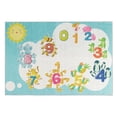 thumbnail image 1 of Low Pile Kids Rug for Playroom - Ultra-Thin Non-Slip Kids Area Rug - Washable Cotton Educational Rug for Kids Room - 39.5 x 59 Inches Basketball Rug for Kids, 1 of 6