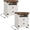 White, variant on Bingirl 2-Piece Nightstand with Charging Station - 18-Inch Rustic Night Stand with 2 Storage Drawers, Wood End Table for Bedroom and Living Room, Antique White