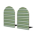 thumbnail image 2 of Picia Light Green Squares Pattern Wood Bookends for Shelves,Non-slip Bookends, Heavy Duty Wooden Bookend Support,1 Pair, 2 of 8