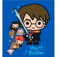 thumbnail image 2 of Harry Potter Chibi Characters & Glowing Sword Crew Neck Short Sleeve Men's T-shirt-XS, 2 of 3