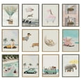 thumbnail image 4 of Kate and Laurel Sylvie Summer Adventures Framed Canvas Wall Art by July Art Prints, 18x24 Gray, Zoo Animal Beach Car Wall Decor, 4 of 6