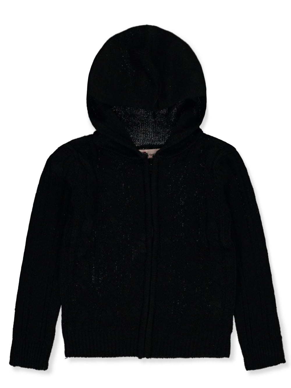 Pink Angel Girls' Zip Hoodie Sweater black, 4 (Little Girls