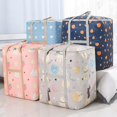 thumbnail image 3 of Storage Clothes Bags Large Comforter Storage Large Blanket Organizer Foldable Storage Box with Heavy Duty and Zipper for Blanket Comforter Quilt Clothes Living Room Sheet, 75L, C-Orange, 3 of 7