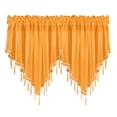 thumbnail image 4 of Cqxid Rideau à Moins de 10 $ 2 Pcs Rideau Uni Fini Rideau Draperie 51x24 Chambre Déco Maison Rideau Triangle Écran de Rideau Cuisine Rideau Court, 4 of 8