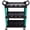 Black Green, variant on Red & Black 3-Tier Rolling Auto Detail Cart - With Bucket, Panel & Hooks, Storage Tool Cart for Detailers, Garage, Workshop & Repair Shop