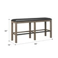 thumbnail image 5 of Artum Hill Morrison Pecan Brown 60" Wide Faux Leather Bar Height Bench, 5 of 7