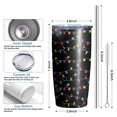 thumbnail image 6 of 20oz Tumblers Multicolor Christmas Light Pattern Stainless Steel Vacuum Insulated Double Wall Travel Tumbler Cups Mug with Lid and Straw,Cleaning Brush for Cold & Hot Drinks, 6 of 7