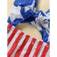 thumbnail image 5 of Toddler Baby Girl 4th of July One-Piece Swimsuit American Flag Swimwear Cut Out Bathing Suit Tie Front Bikini Beachwear, 5 of 7