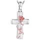 thumbnail image 1 of Cadenas y Dijes RoseGrace05 1Pza Plata Collar Cruz/Rosa Dije 2x3cm Metal., 1 of 5
