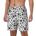 thumbnail image 2 of Balery Black Footprints Mens Swim Trunks Swim Shorts for Men Quick Dry Inseam Beach Shorts with Compression Liner Pocket-3X-Large, 2 of 9