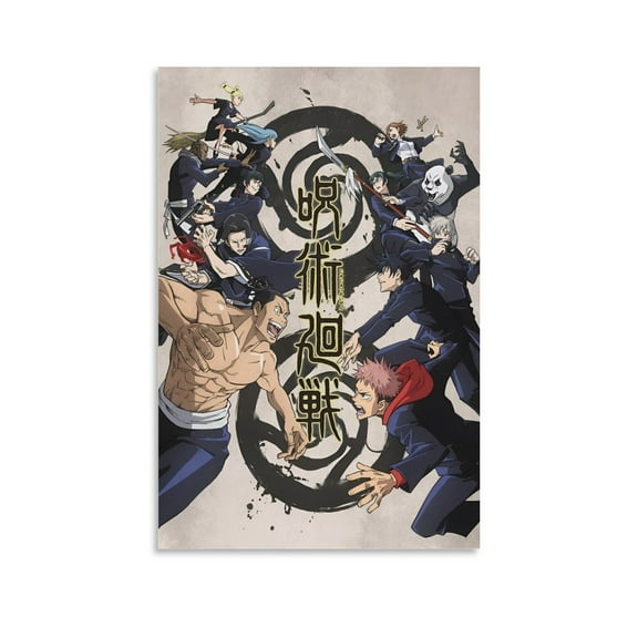Japanese Comics Anime Jjk Posters (7) Artworks Canvas Poster Room Aesthetic Wall Art Prints Home Modern Decor Gifts 24x36inch(60x90cm)