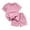 Pink, variant on CPNG Girls and Boys 2 Piece Short Set Kids Summer Outfit Solid Color Short Sleeve T-shirt Elastic Waist Shorts Set(Green,11-12 Years)