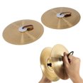 thumbnail image 1 of Instrument de Percussion Cymbale à Main, 1 Paire Cymbale à Main Résistant aux Chocs pour Groupe, 1 of 7