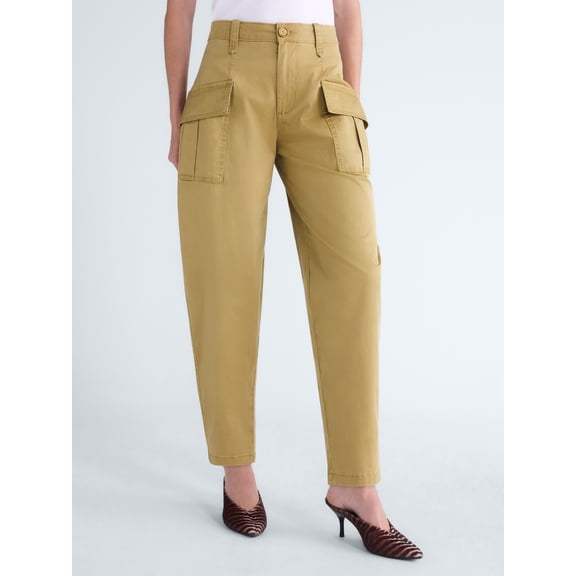 Scoop Women's and Women's Plus Tapered Cargo Trousers, 26'' Inseam, Sizes 0-28W