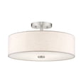 thumbnail image 1 of Livex Lighting 52135-91 Meridian 3 Light Brushed Nickel Ceiling Mount, 1 of 5