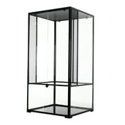 REPTI-ZOO Reptile Knock Down Glass Terrarium with Double Hinge Door 24 x 24 x 48, 120 Gallon