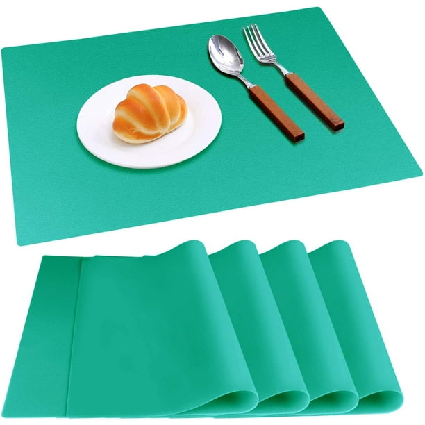 Large Reusable Silicone Placemats for Dining Kitchen Table Heat