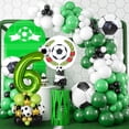 thumbnail image 6 of 40 Inch Green Football Number Balloon Set, Soccer Themed Birthday Decorations, Latex & Aluminum Foil Balloon Pack for teen Boys 1St-9Th Birthday, 1 Number Decoration, 6 of 6