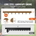 thumbnail image 2 of KFFKFF Metal Garden Border, Set of 10, Steel Lawn Edging Strips, Each 39.6" L x 2" H, Hammer-Driven Edging Border, Flexible Metal Yard Edging, 2.5" Spike Length, Aged Brown, 2 of 9