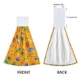 thumbnail image 3 of Dailycode Kitchen Wash Cloths with Hanging Loops Absorbent Absorbent Quick Drying Hand Towels, 2 Pack, Leaf Umbrellas Beer Ball, 3 of 7