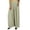 Off White, variant on Women Long Flared Wide Leg Palazzo Pleated Skirt Style Pants