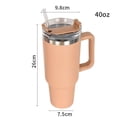 thumbnail image 3 of Taza térmica de acero inoxidable 304 con estampado de leopardo y asa de 40 oz para coche, con pajita, protección contra el frío, 3 of 6