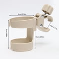 thumbnail image 2 of YSTIANN 360 Degree Rotation Adjustable Cup Holder for Wheelchairs, Bikes, Walkers - Large Design Portable Detachable Safe Attachment, Khaki-1Pcs WJ85-3207, 2 of 8