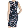 thumbnail image 3 of Rachel Roy Womens Draped Party Fit & Flare Dress, Multicoloured, Medium, 3 of 3