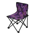 thumbnail image 2 of 600D Oxford Camping Chair Portable Foldable Chair Supports 220 lbs for Picnic, Fishing, Backpacking Glowing Purple Butterfly, 2 of 8